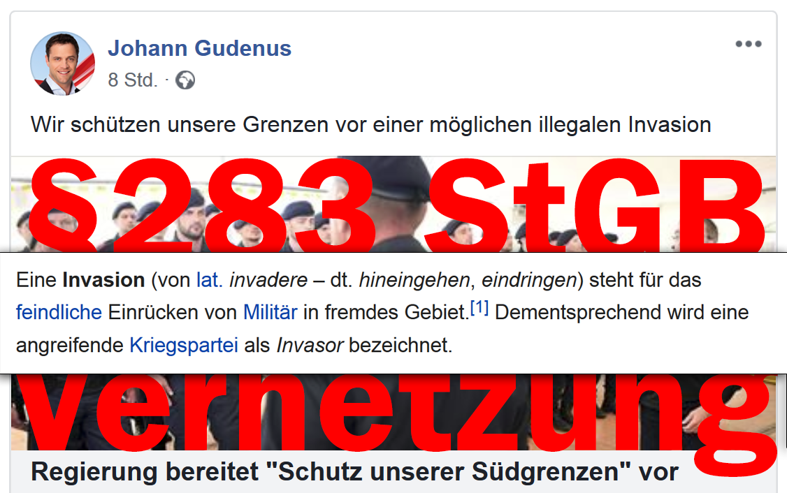 Volkshetzer Gudenus bezeichnet Flüchtlinge pauschal als „illegale Invasoren“