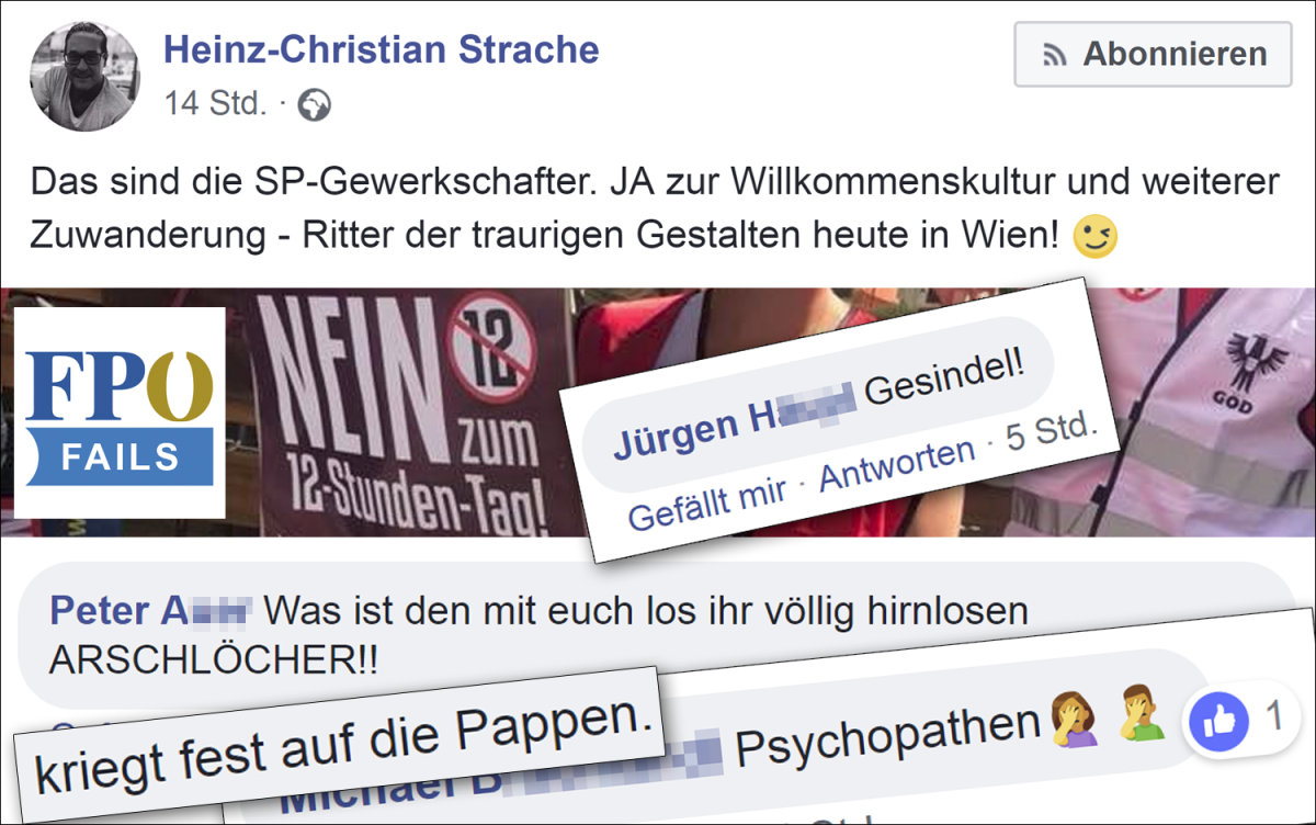 Beamtenminister Strache hetzt gegen Demonstranten der GÖD