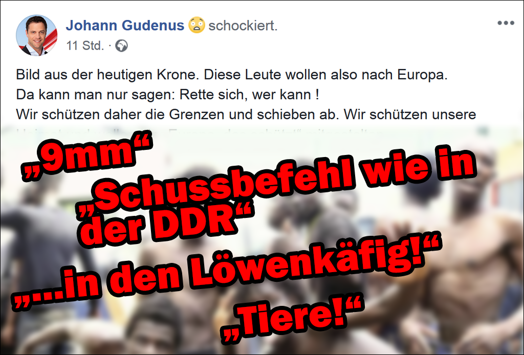 Besorgte Mordlust bei Johann Gudenus