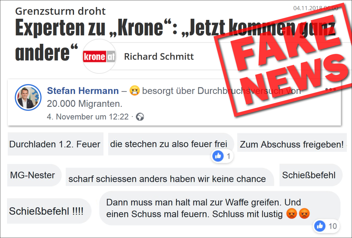 Kronen Zeitung und FPÖ: Verhetzung mittels FAKE NEWS
