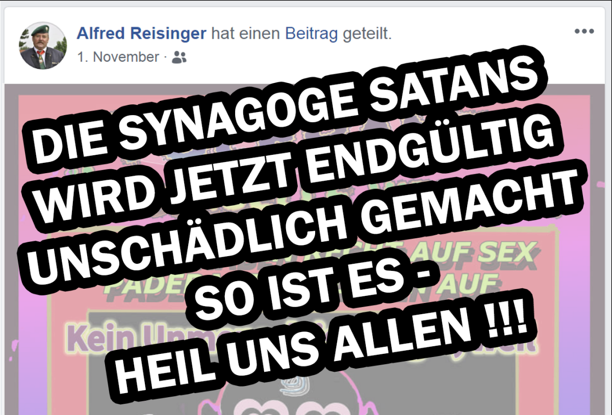 AUF-Funktionär teilt kranken, antisemitischen Text
