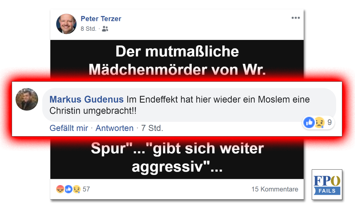 Markus Gudenus missbraucht Mordopfer für Verhetzung gegen Muslime