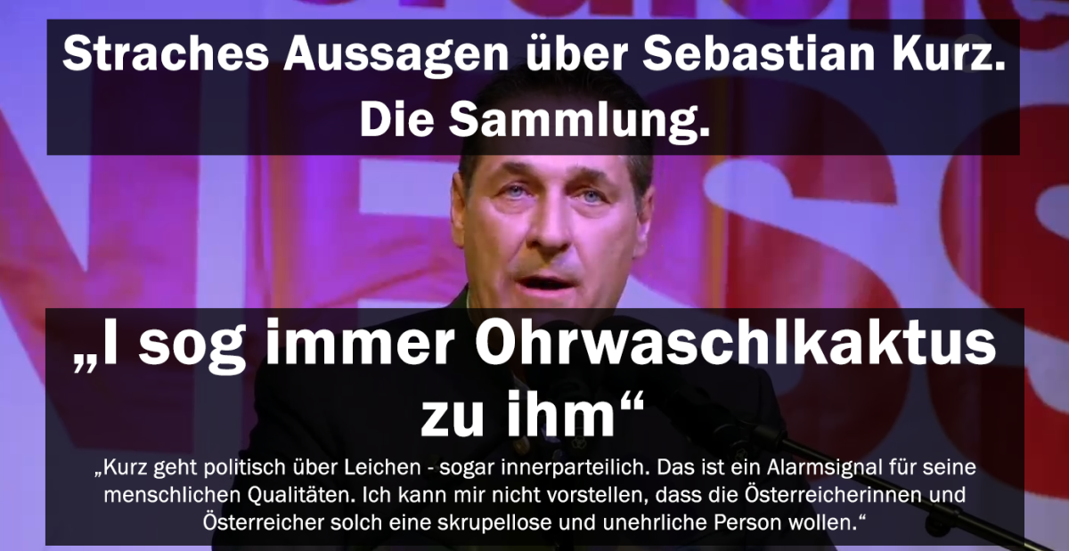 Was Heinz-Christian Strache über Sebastian Kurz sagte. Die Sammlung