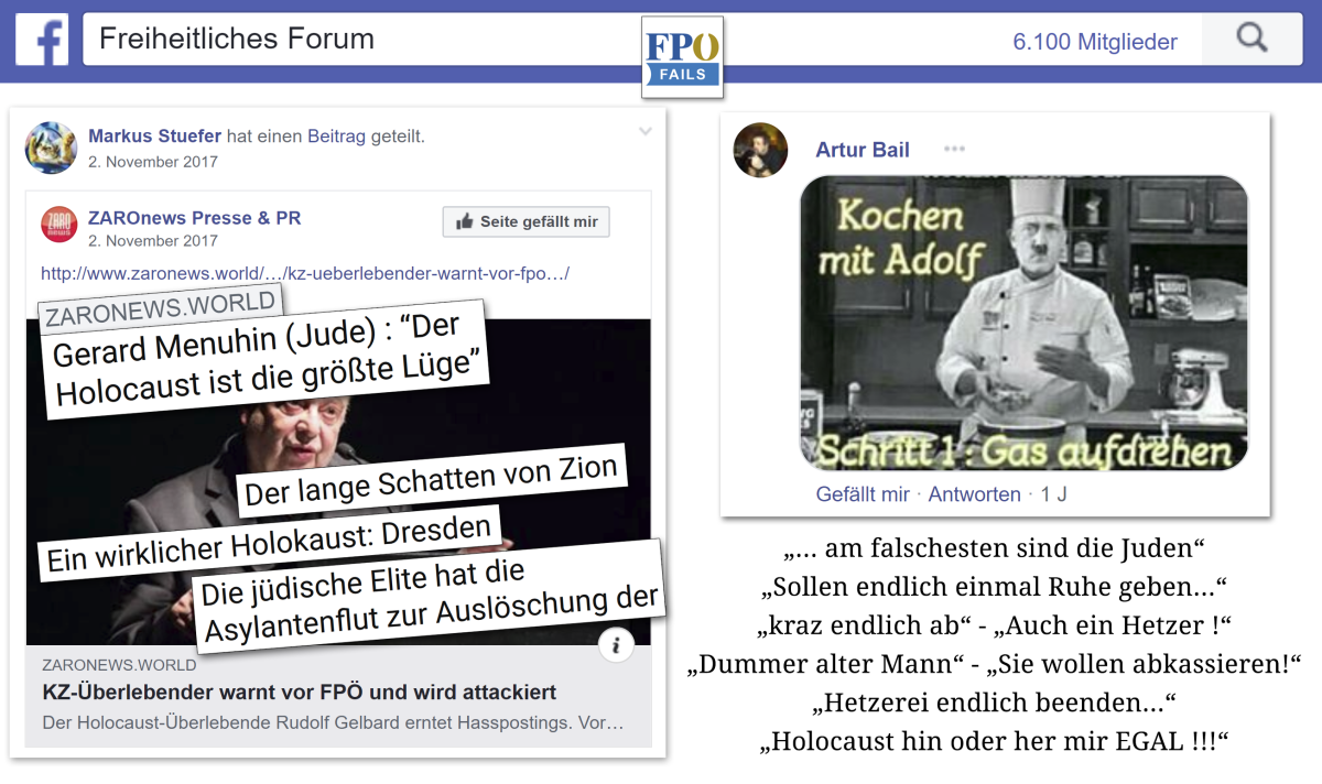 Antisemitismus im Freiheitlichen Forum wegen Artikel über Holocaustüberlebenden Rudolf Gelbard