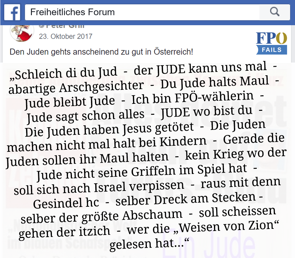Antisemitismus im „freiheitlichen Forum“ gegen Oskar Deutsch, Präsident der IKG